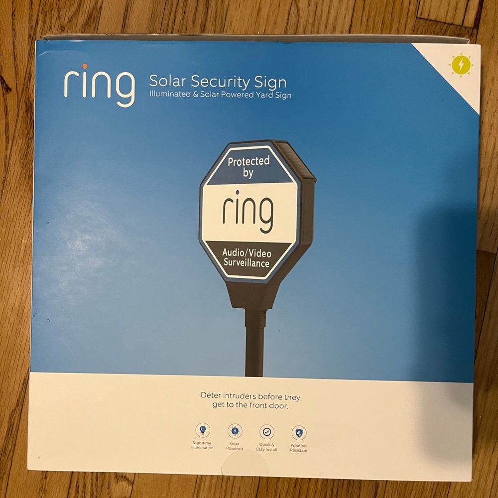 Ring Solar Security Sign